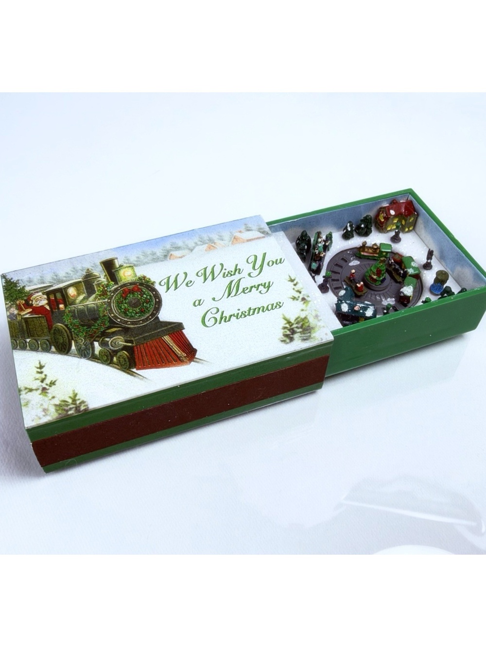 Mr Christmas Animated Music Box Matchbox Mini Train & Village Holiday Decor